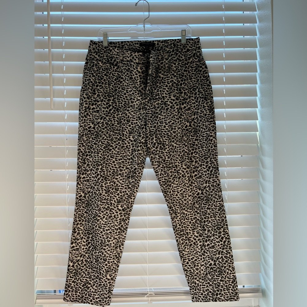Banana Republic Sloan Pants, 12, Animal Print